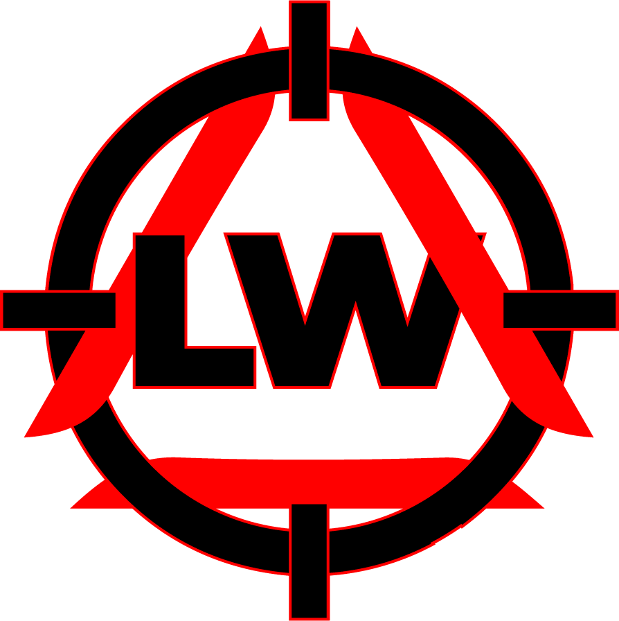 laserwar weapons and tactics all white logo